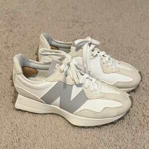 New Balance Women's Cream and Gray Sneakers